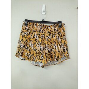 Women's Orange Black Leopard Print Calia Athletic Shorts Size Large